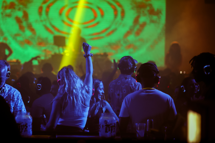Silent disco club and party
