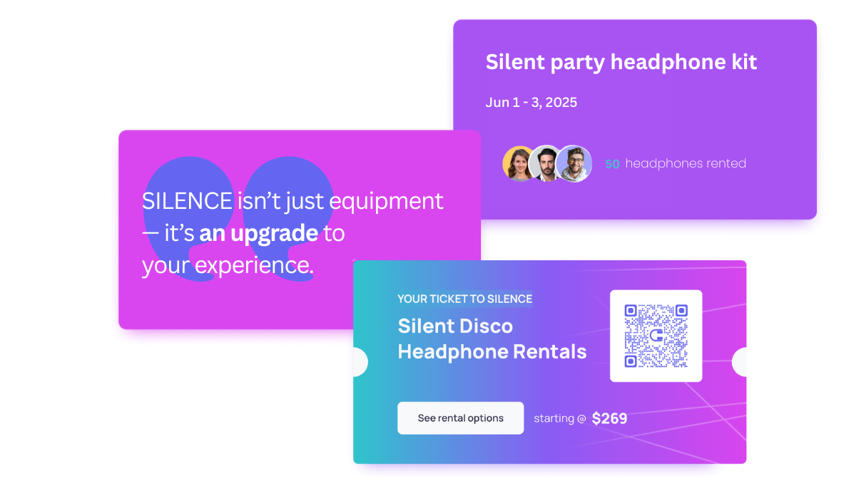Your ticket to custom silent headphone rental packages
