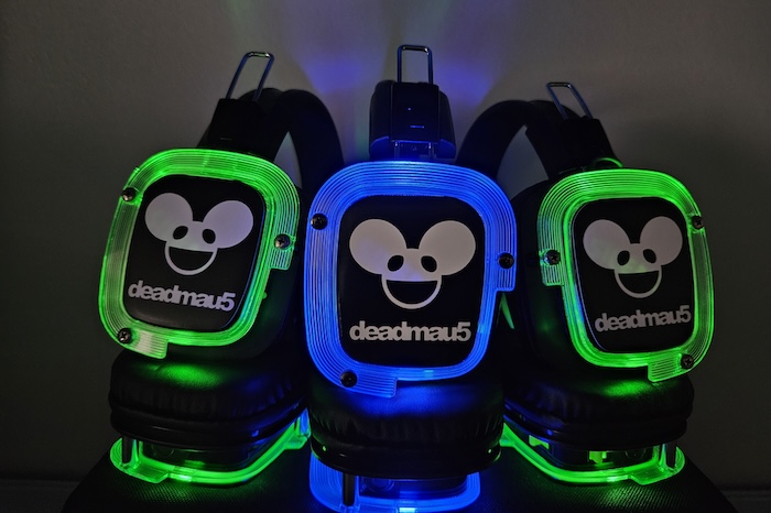 Custom branded logos on silent mitzvahs headphones