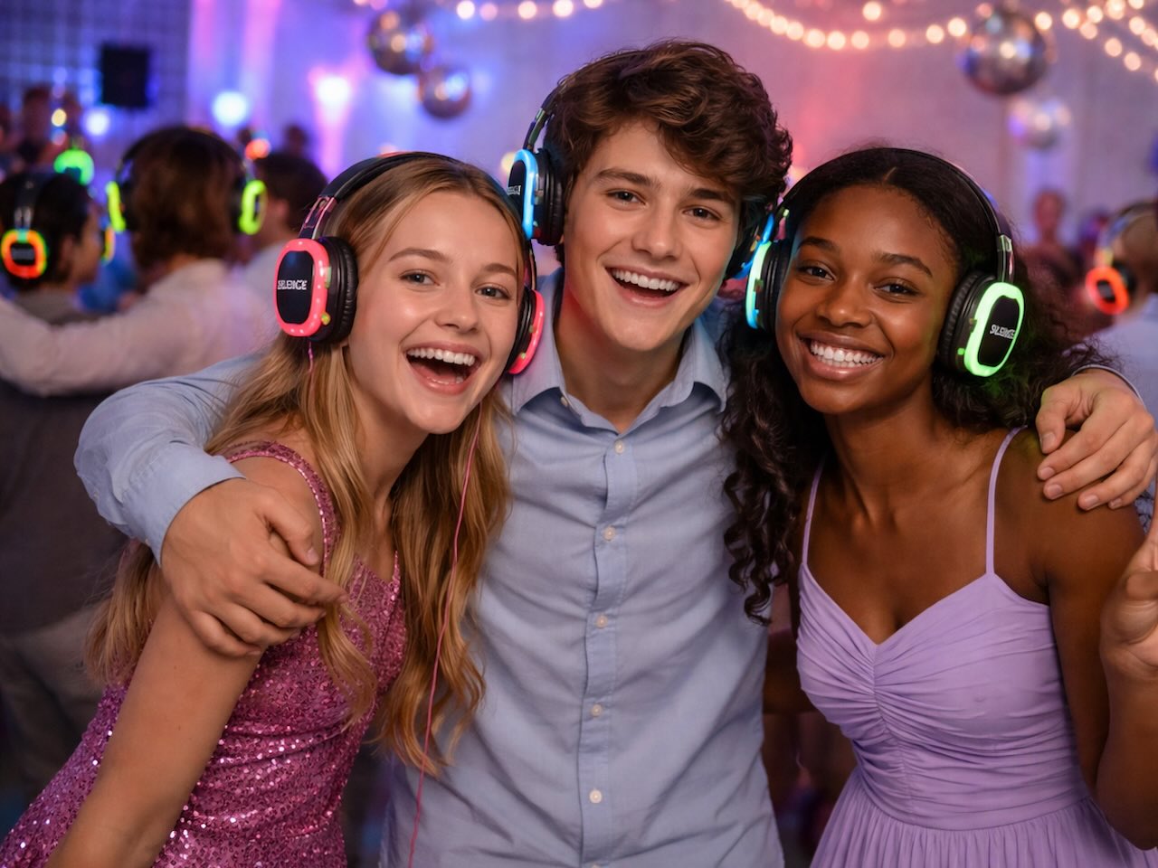 Silent mitzvahs headphone event in Stockdale, TX