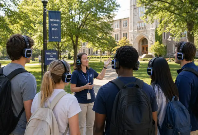 Silent tours event in Dover with guests wearing silent headphones